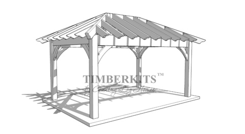 pergola and pavilion custom structure hip roof